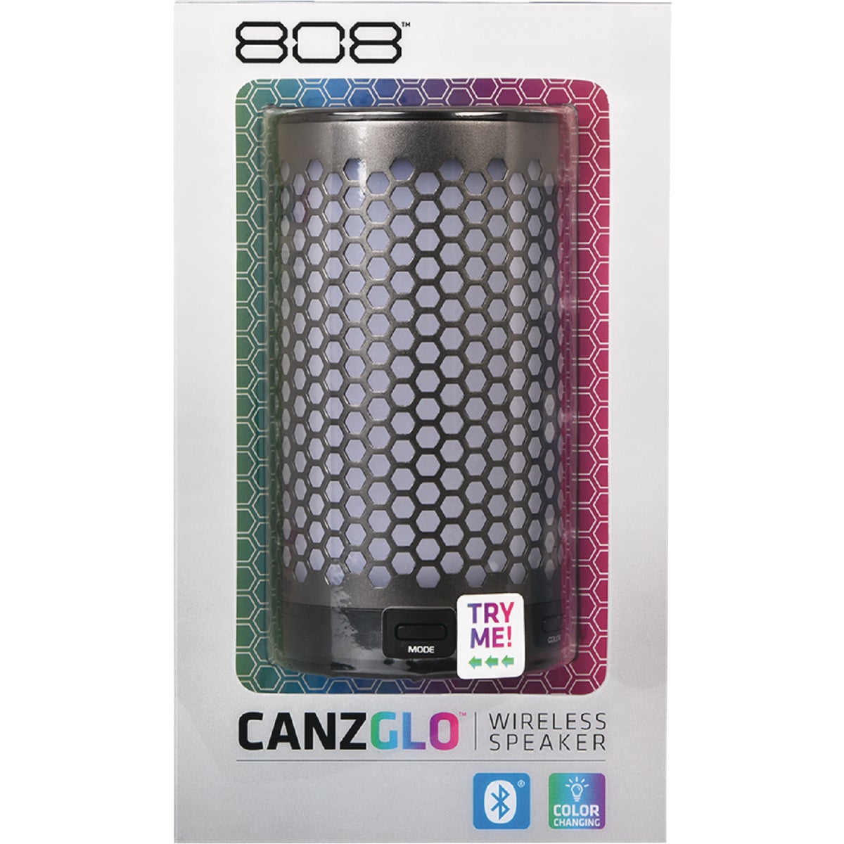 808 Canz Glo Bluetooth Gun Metal Gray Wireless Speaker