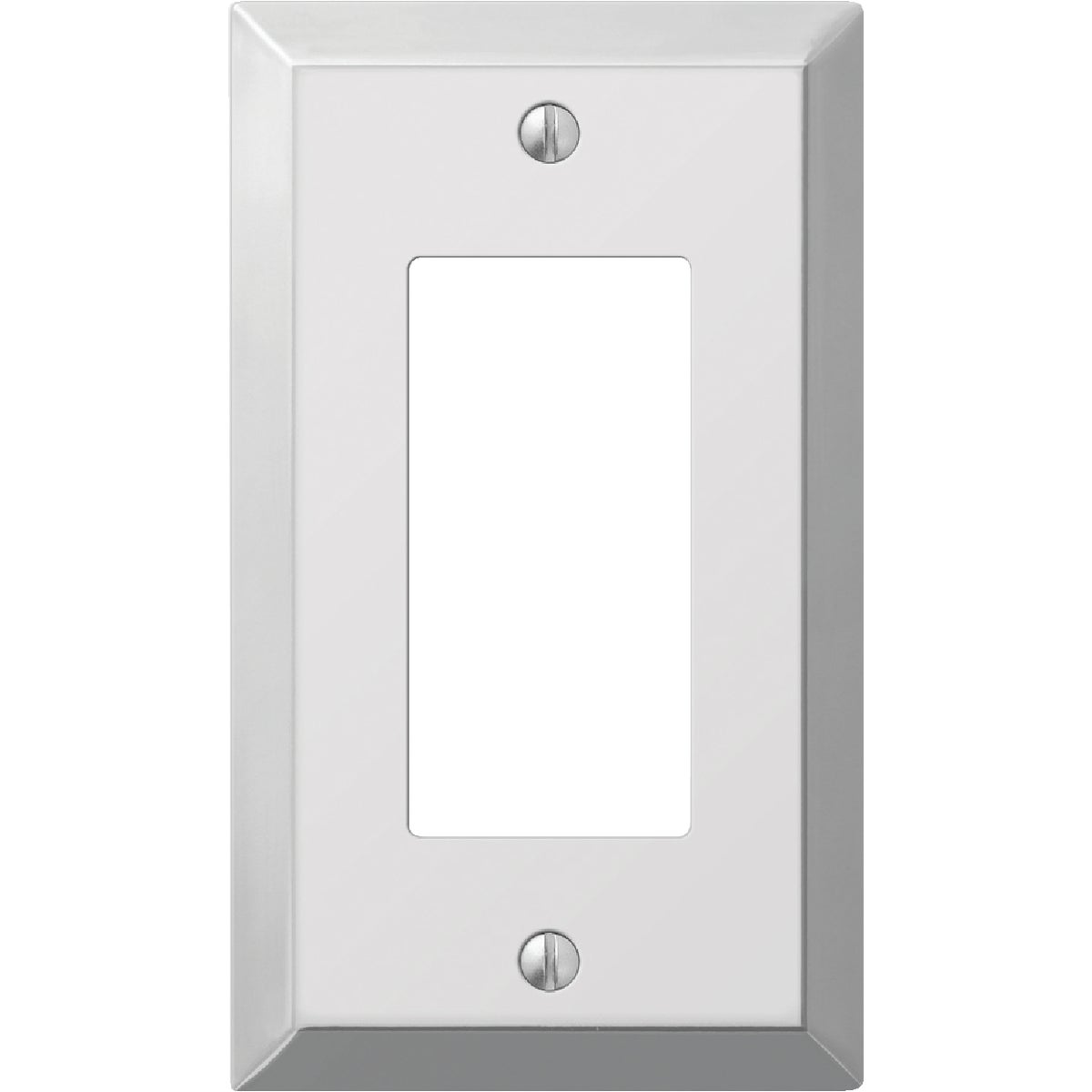 Amerelle 1-Gang Stamped Steel Rocker Decorator Wall Plate, Polished Chrome