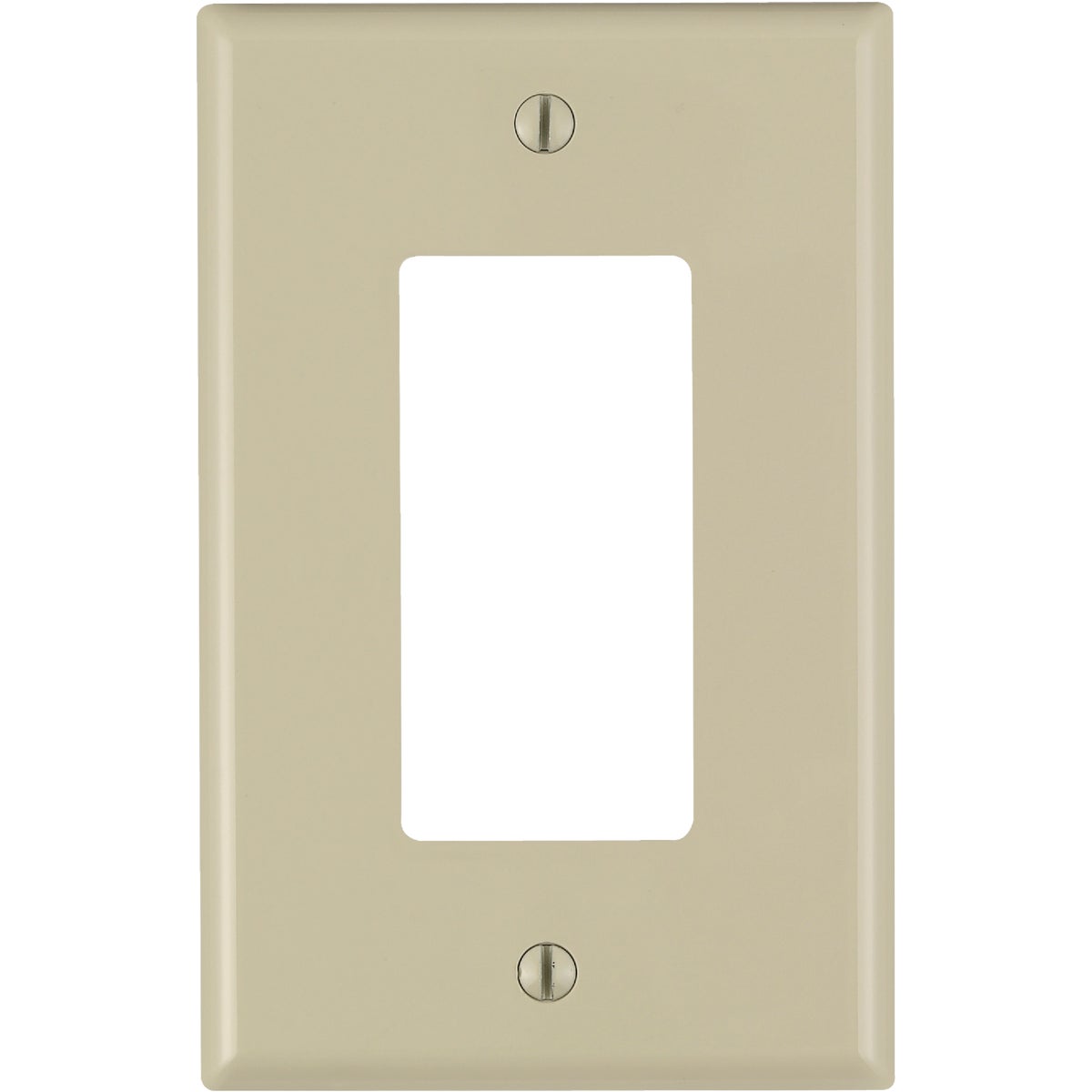 Leviton Decora 1-Gang Thermoplastic Nylon Mid-Way Rocker Wall Plate, Ivory