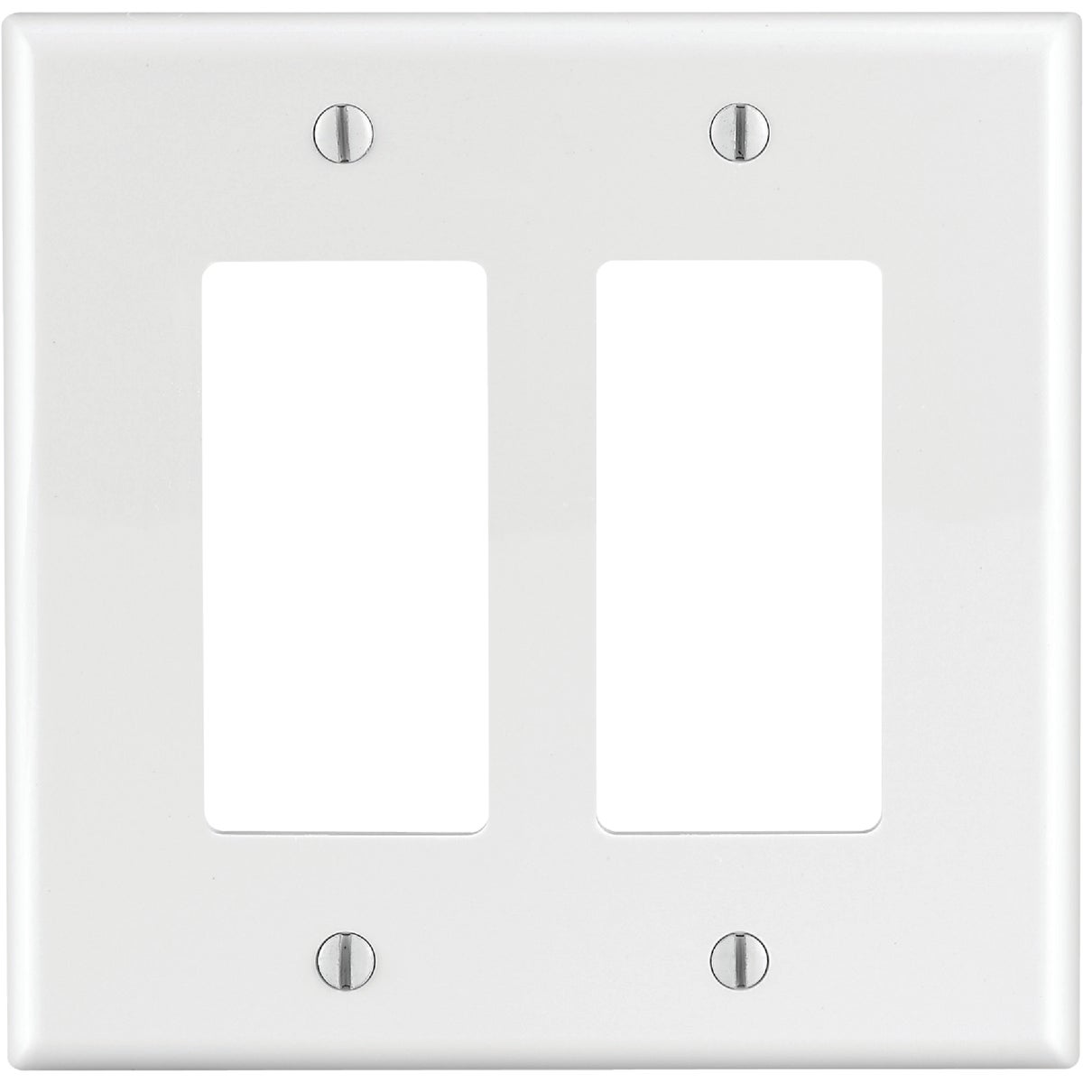 Leviton Decora 2-Gang Thermoplastic Nylon Mid-Way Rocker Wall Plate, White