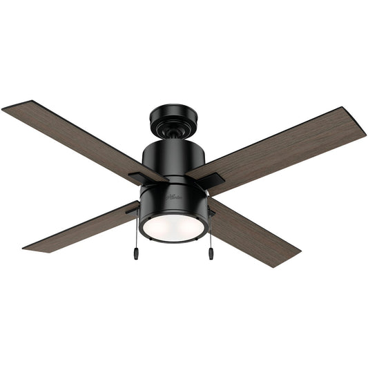 Hunter Beck 52 In. Matte Black Ceiling Fan with Light Kit