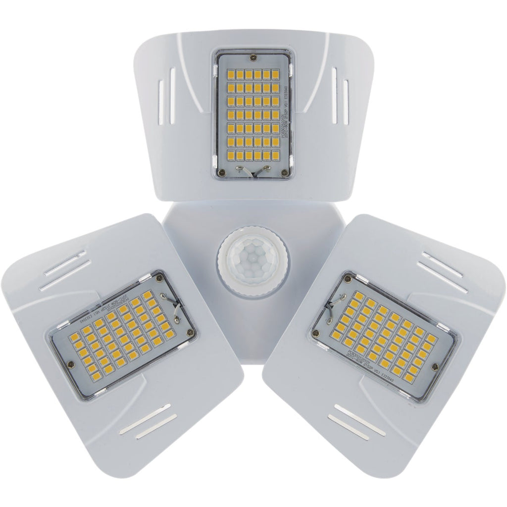 Satco Nuvo 60W Corn Cob Medium Base Multi-Beam LED High-Intensity Replacement Light Bulb with Motion Sensor