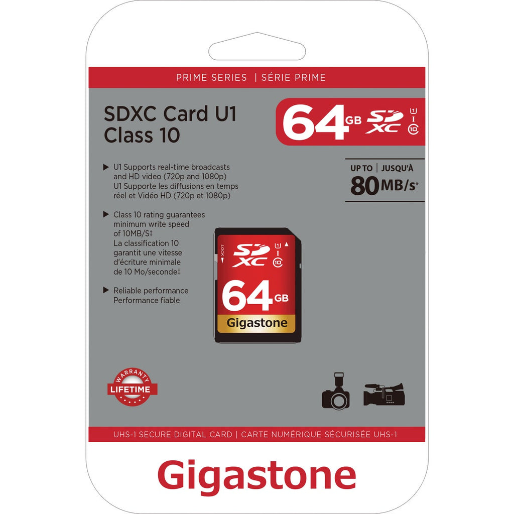 Gigastone Prime Series 64 GB SDHC Card
