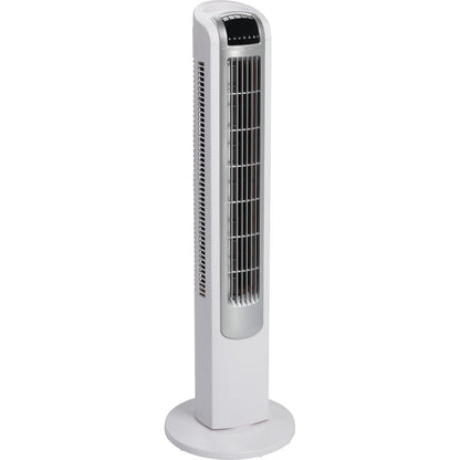 Best Comfort 35 In. 3-Speed White & Silver Tower Fan