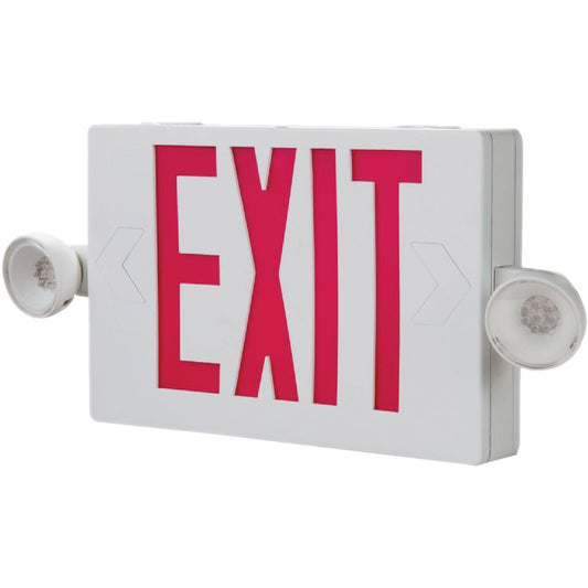 Sure-Lites LED Red Lettering Polycarbonate LED Emergency Light & Exit Sign