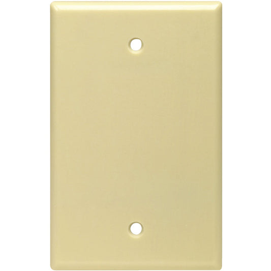 Leviton 1-Gang Midway Thermoset Blank Wall Plate, Ivory