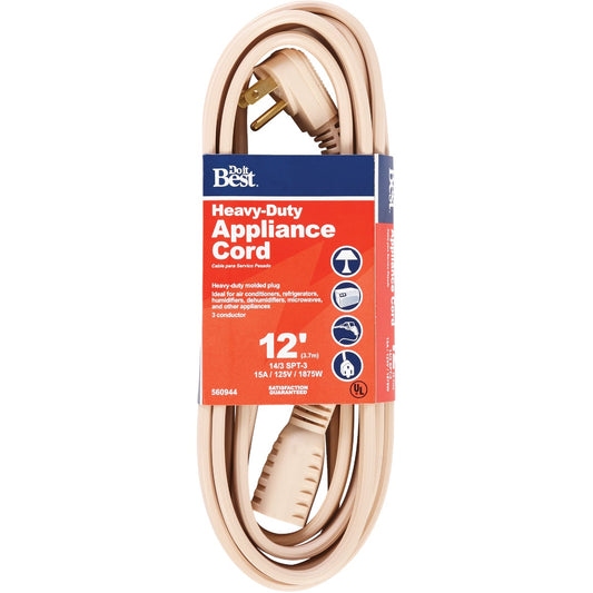 Do it Best 12 Ft. 14/3 15A Heavy-Duty Appliance Cord