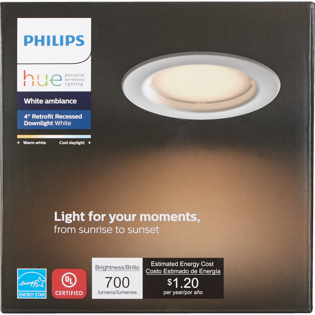 Philips Hue 4 In. Retrofit IC Rated White Downlight Recessed Kit