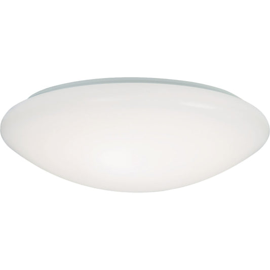 Metalux 15 In. White LED Flush Mount Ceiling Light Fixture with Selectable Color Temperature