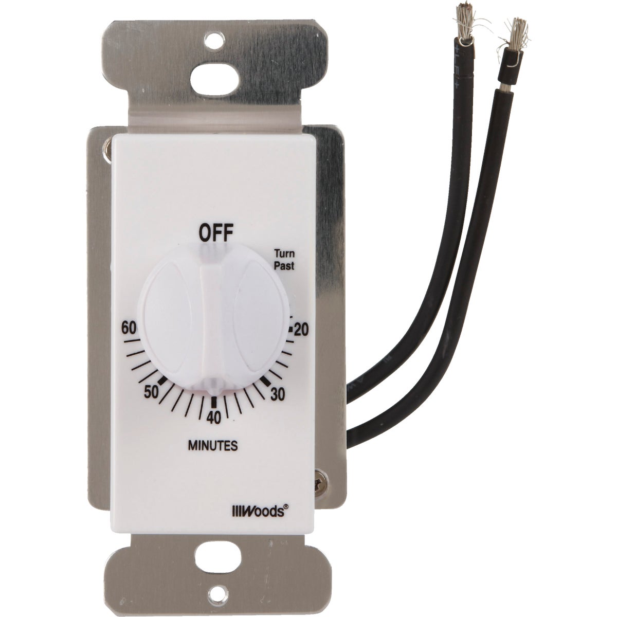 Woods 125V White Spring Wound Timer