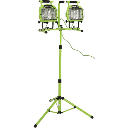 Designers Edge Power Light 22,400 Lm. Halogen Twin Head Tripod Stand-Up Work Light