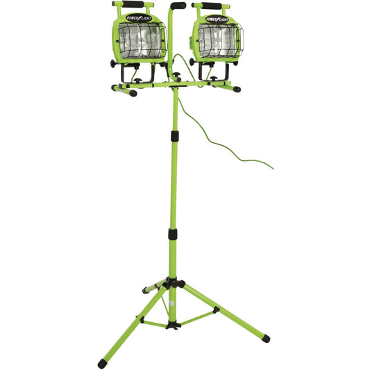 Designers Edge Power Light 22,400 Lm. Halogen Twin Head Tripod Stand-Up Work Light