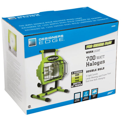 Designers Edge Power Light 11,200 Lm. Halogen H-Stand Portable Work Light