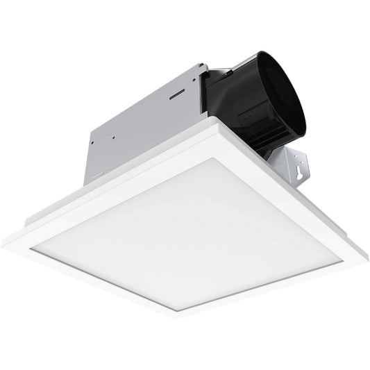 Delta BreezIntegrity 100CFM 1.5 Sones 120V Bath Exhaust Fan with Edge-Lit Dimmable LED Light