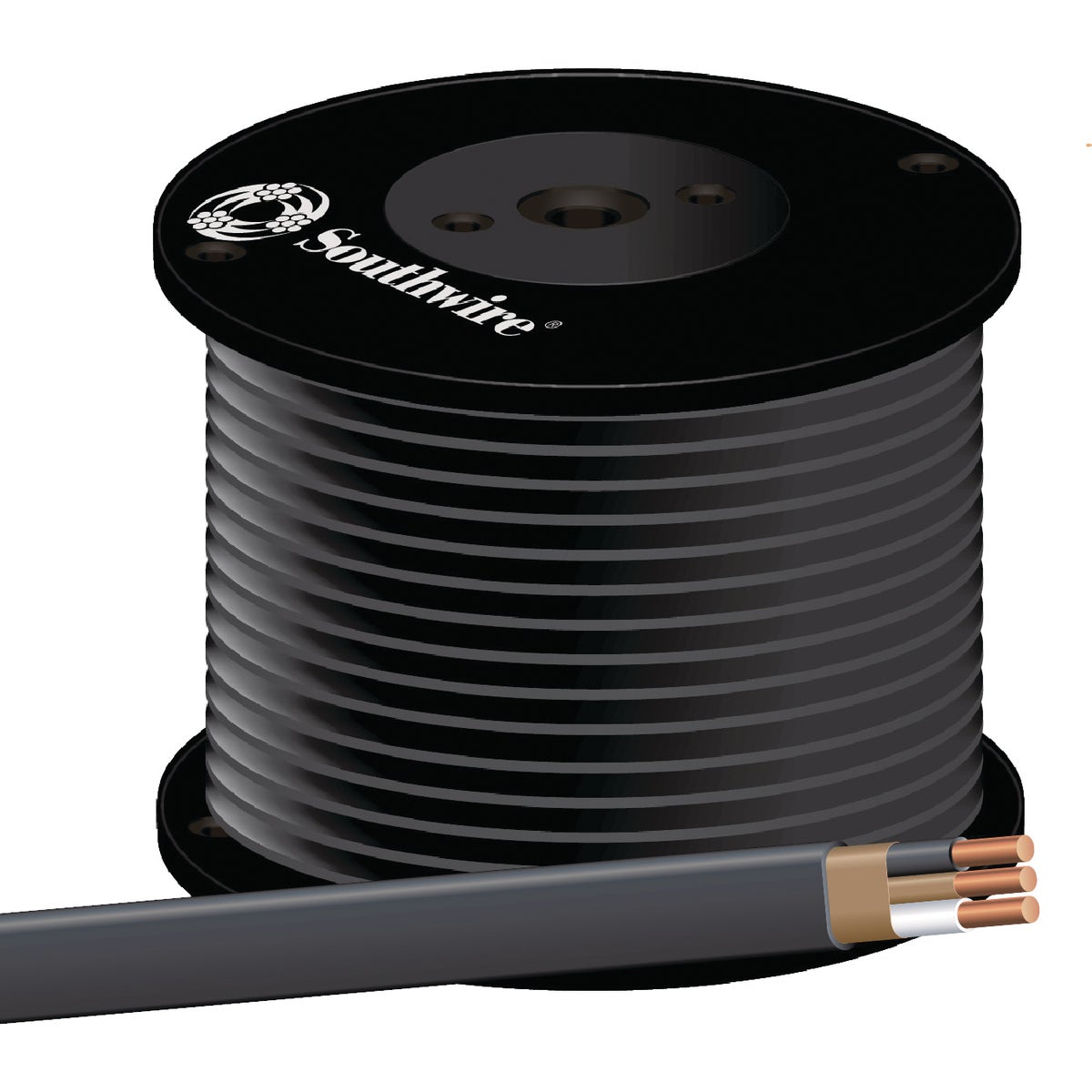 Romex 500 Ft. 8-2 Solid Black NMW/G Electrical Wire