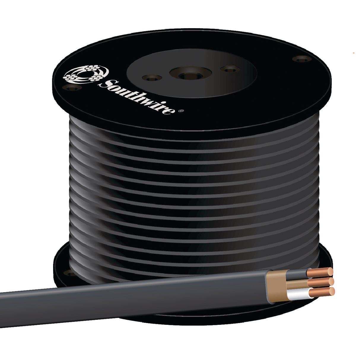 Romex 500 Ft. 6-2 Solid Black NMW/G Electrical Wire