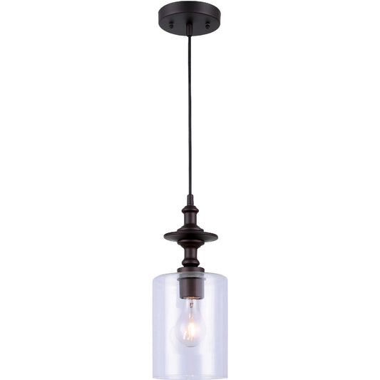 Home Impressions York 1-Bulb Oil Rubbed Bronze Incandescent Cord Pendant Light Fixture