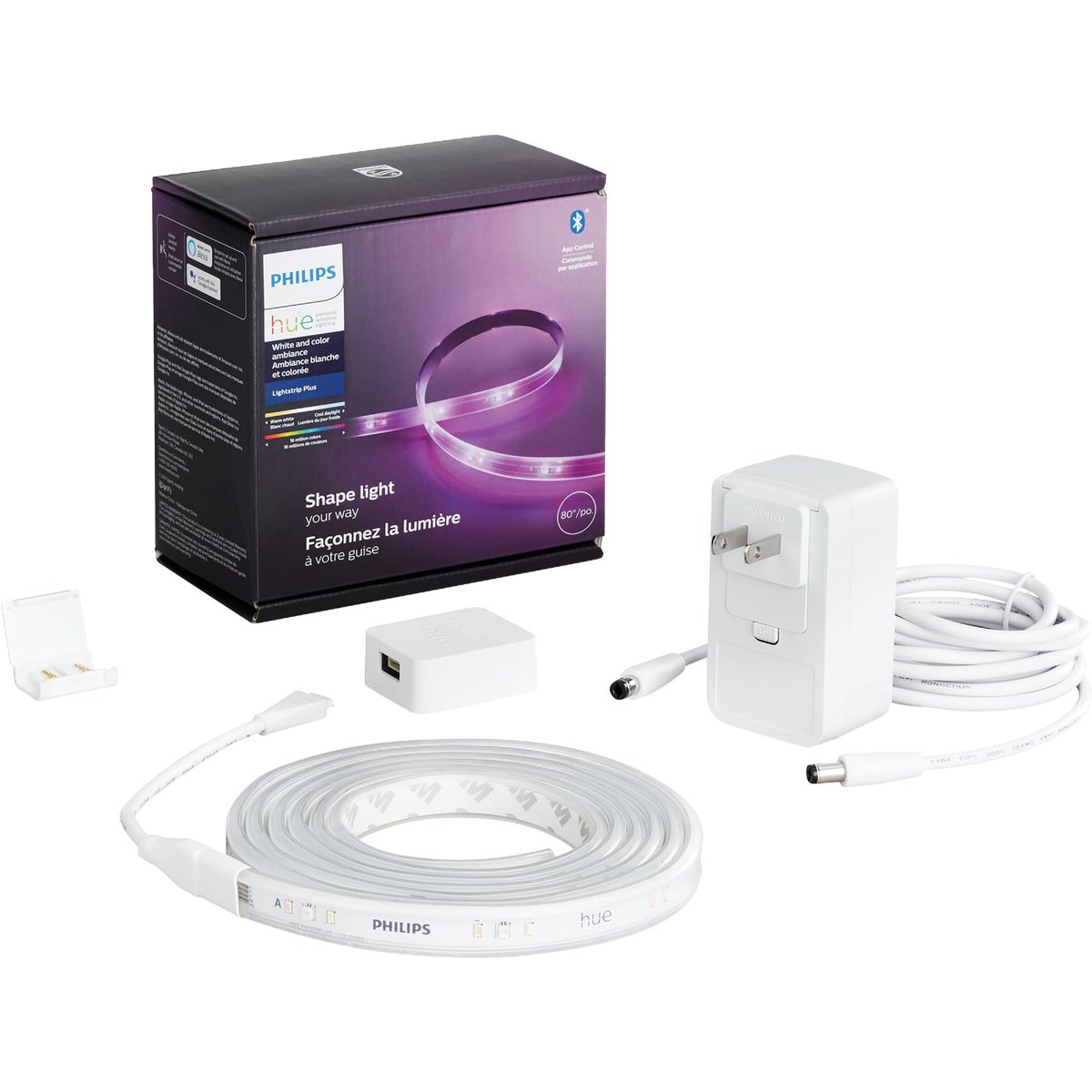 Philips Hue 80 In. Plug-In Bluetooth LED Lightstrip Plus Base