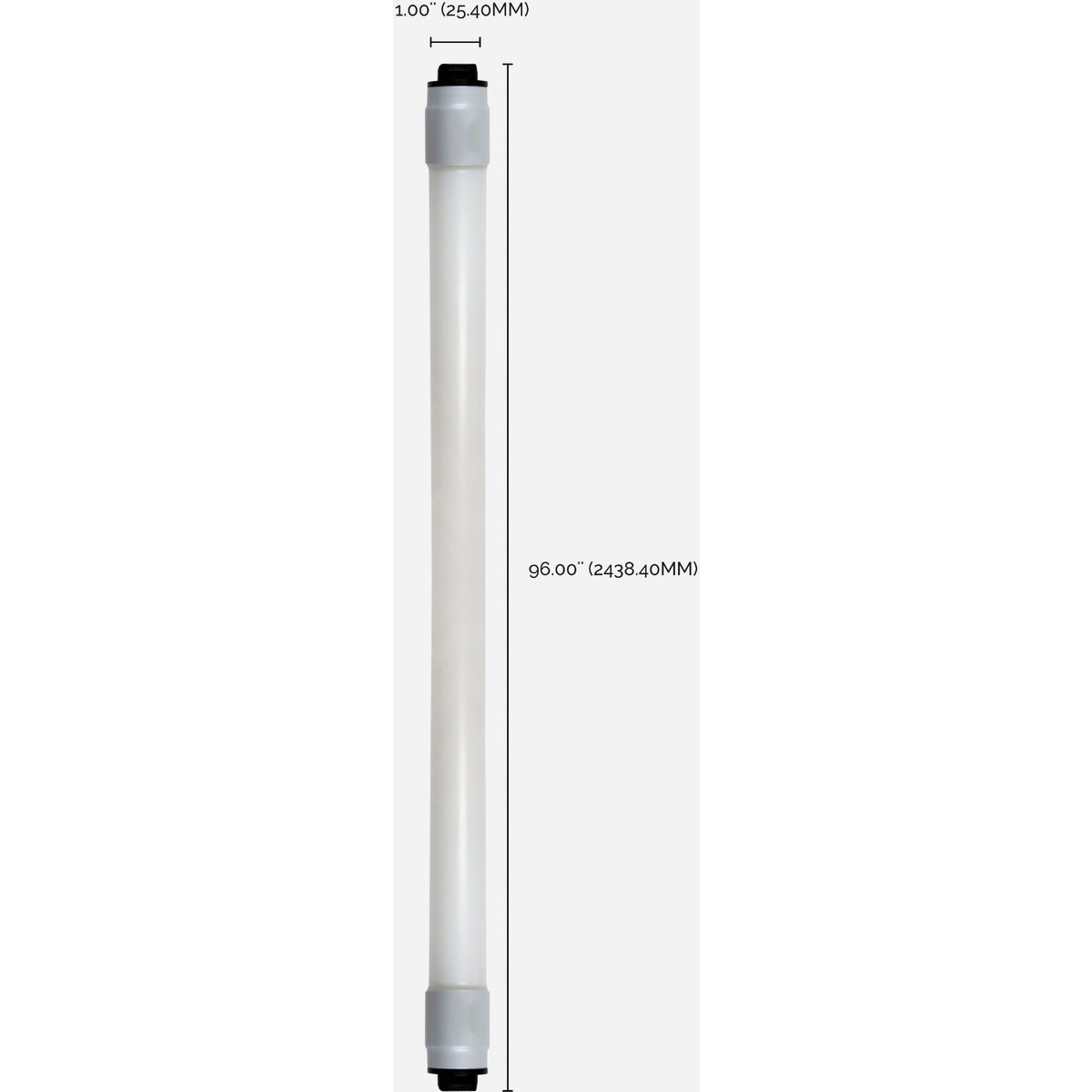 Satco 110W Equivalent 96 in. Natural Light T8 Recessed Double Contact LED Tube Light Bulb (10-Pack)