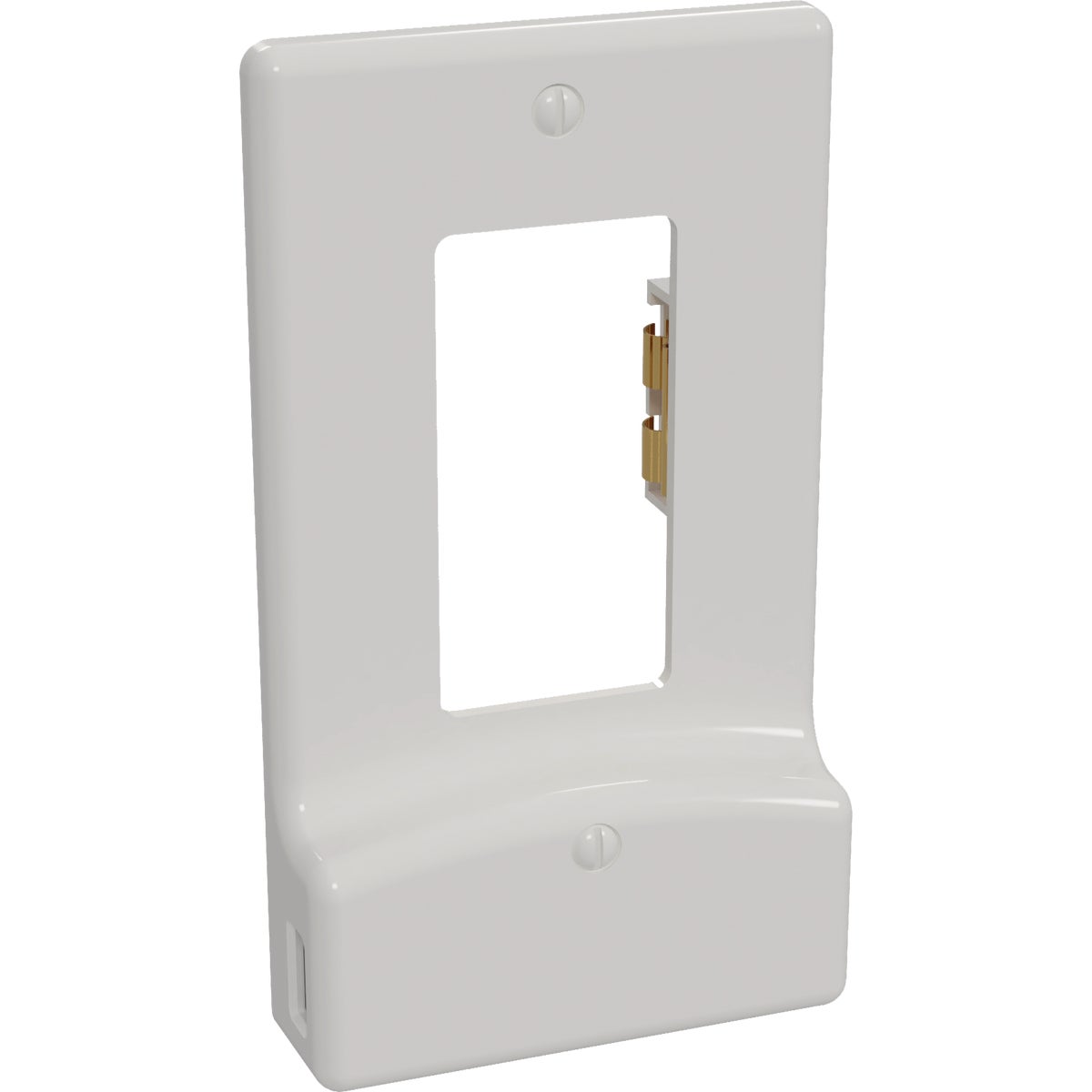 Westek LumiCover 1-Gang Plastic Nightlight USB Rocker Wall Plate, White