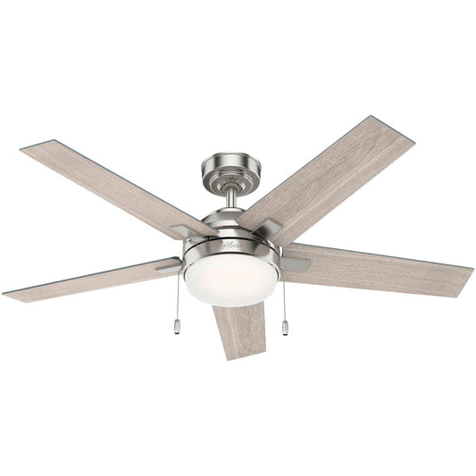 Hunter Bartlett 52 In. Brushed Nickel Ceiling Fan with Light Kit