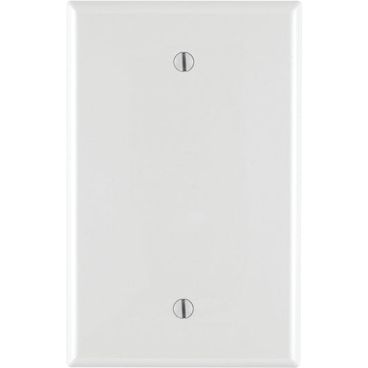 Leviton 1-Gang Mid-Way Thermoplastic Nylon Blank Wall Plate, White