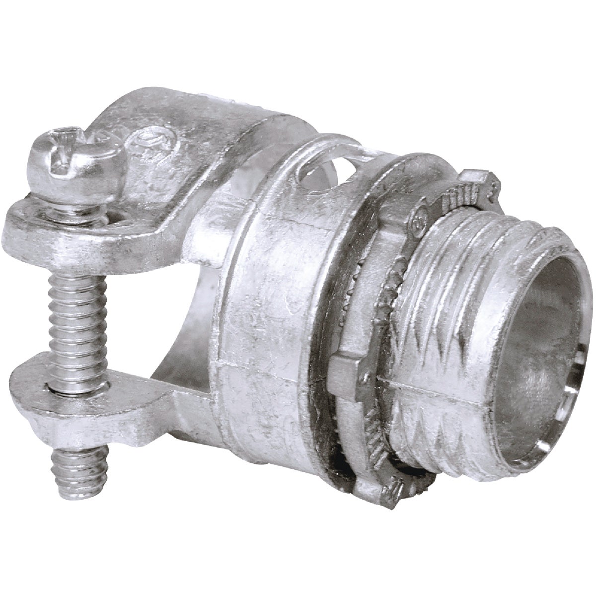 Sigma Electric ProConnex 1/2 In. Straight Squeeze Die-Cast Zinc AC/MC/Flex Conduit Connector