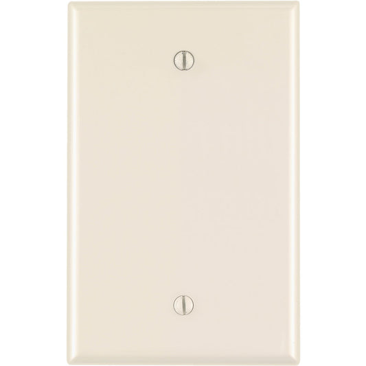 Leviton 1-Gang Mid-Way Thermoplastic Nylon Blank Wall Plate, Light Almond