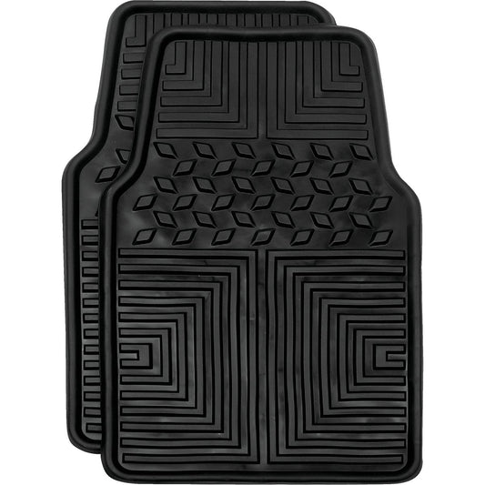 Custom Accessories Black Rubber Alll Season Floor Mat (2-Piece)