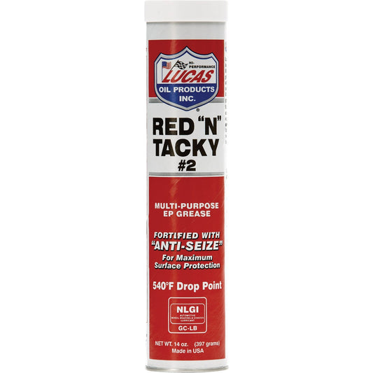 Lucas Oil Red 'N' Tacky 14 Oz. Tube Red Lithium Grease