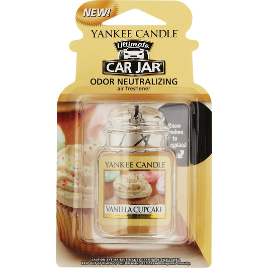 Yankee Candle Car Jar Ultimate Car Air Freshener, Vanilla Cupcake