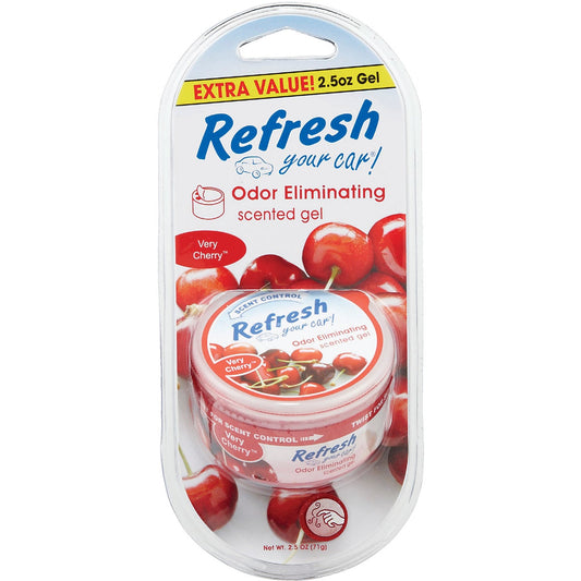 Refresh Your Car Gel Car Air Freshener, Very Cherry