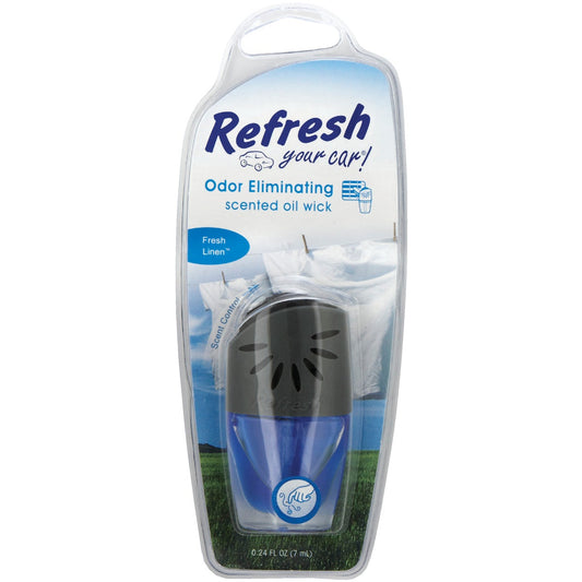 Refresh Your Car Oil Wick Car Air Freshener, Fresh Linen