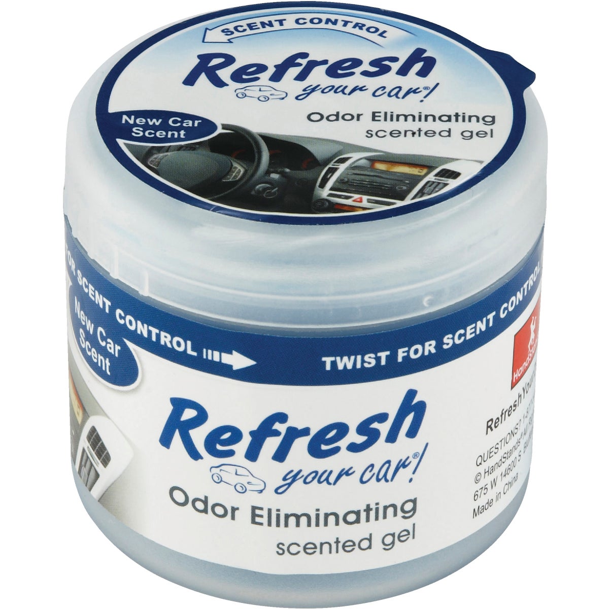 Refresh Your Car Gel Car Air Freshener, New Car Scent