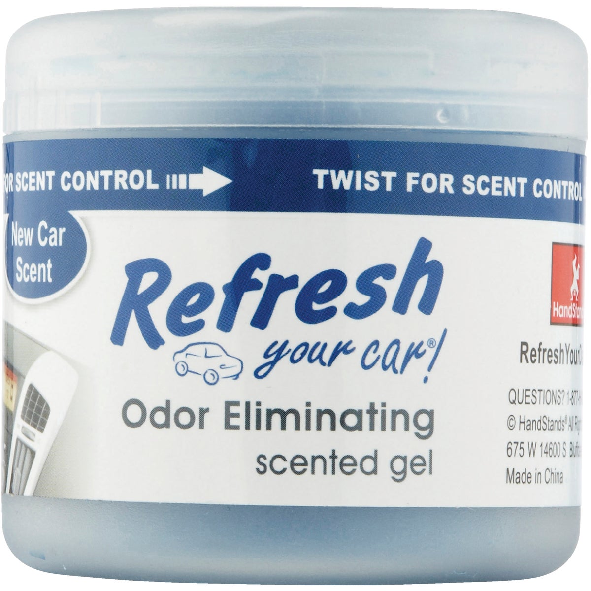 Refresh Your Car Gel Car Air Freshener, New Car Scent