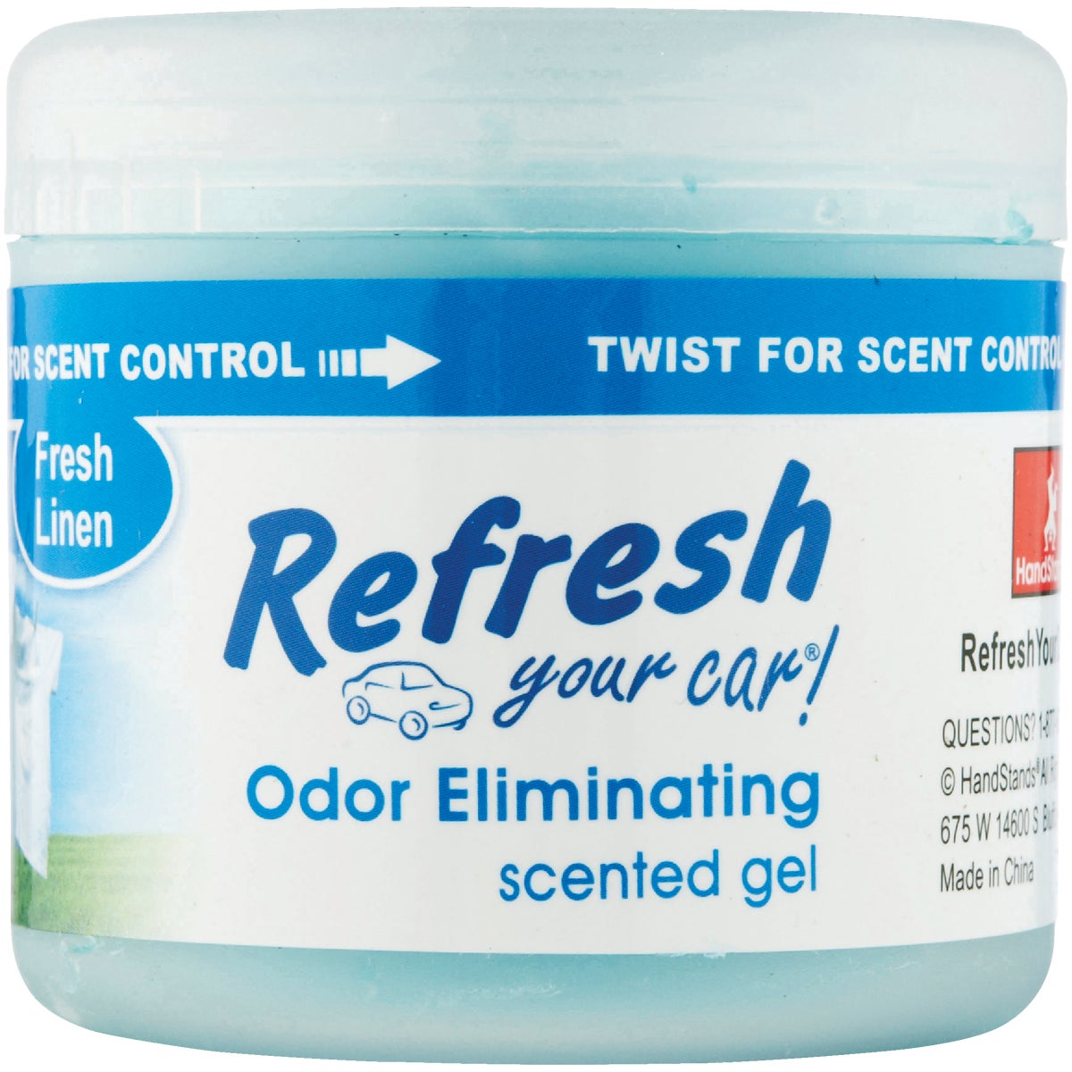 Refresh Your Car Gel Car Air Freshener, 4.5 Oz. Fresh Linen