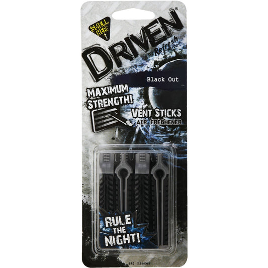 Driven by Refresh Your Car Vent Stick, Black Out (4-Pack)