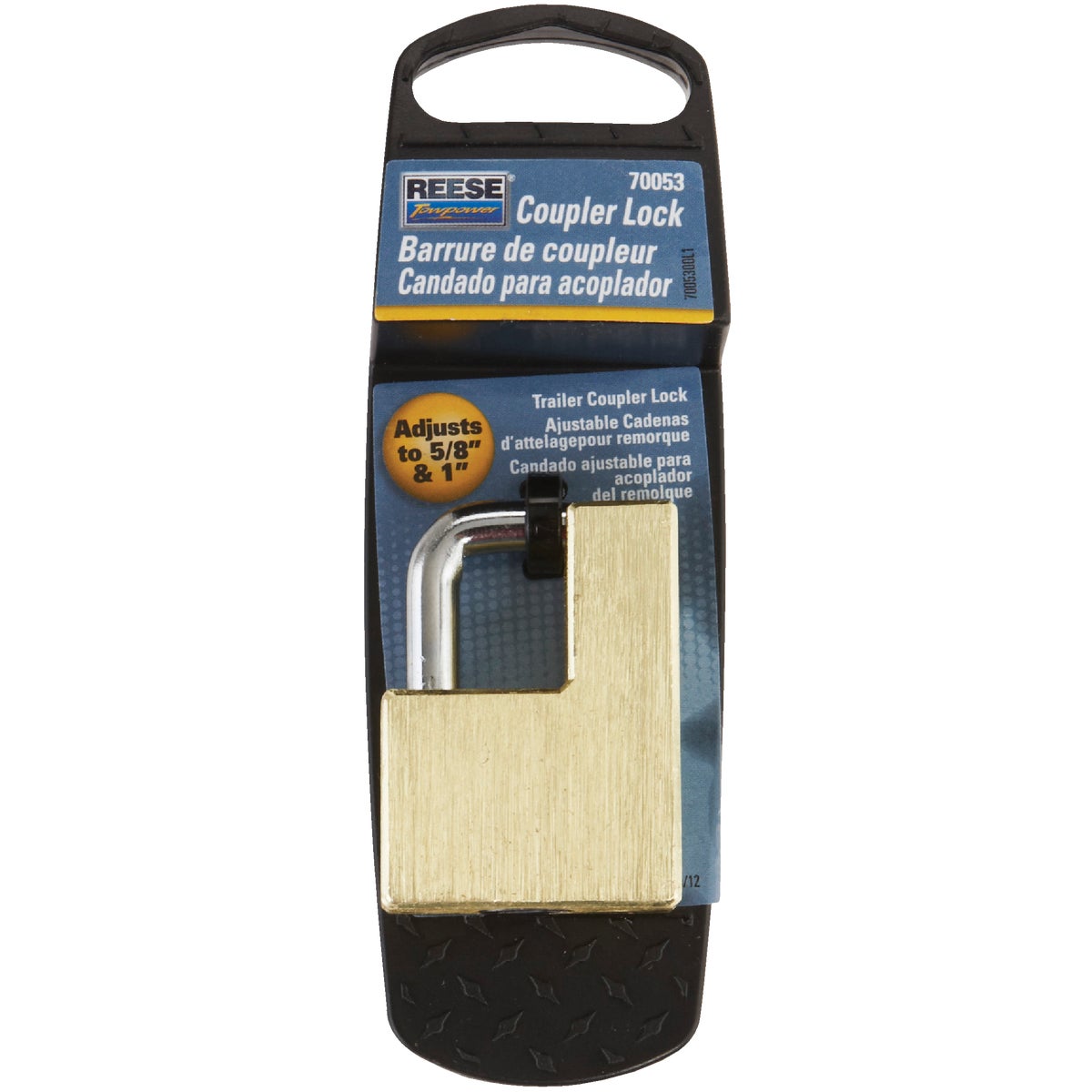 Reese Towpower Brass Adjusts 5/8 In. to 1 In. Latch Coupler Lock