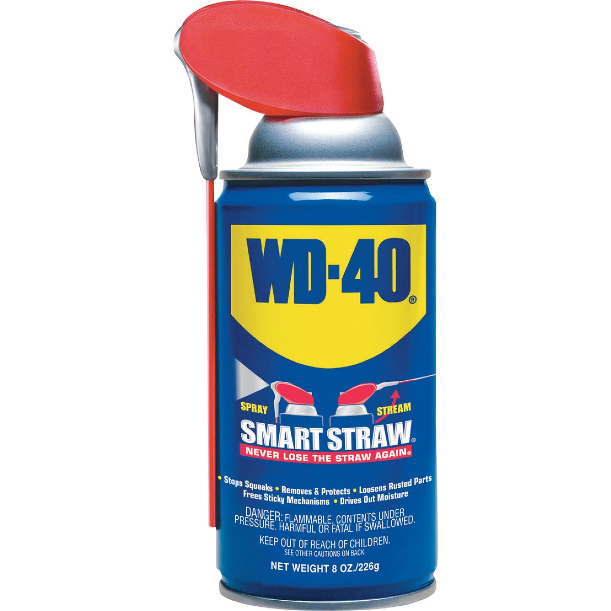 WD-40 8 Oz. Aerosol Multi-Purpose Lubricant with Smart Straw