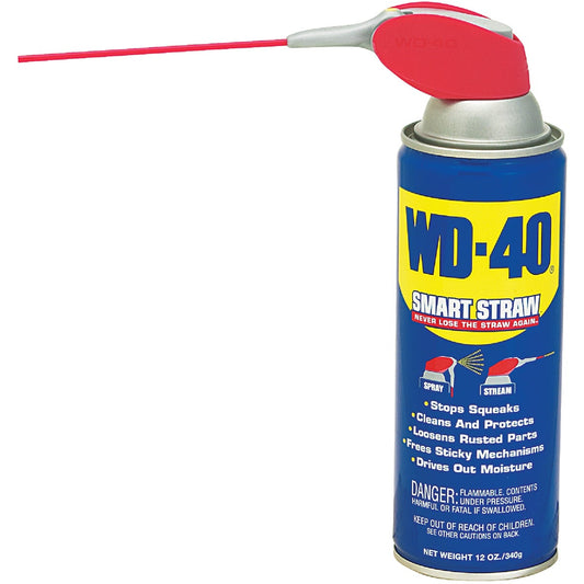 WD-40 12 Oz. Aerosol Multi-Purpose Lubricant with Smart Straw