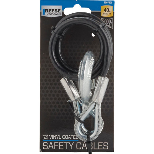 Reese Towpower 40 In. x 500 Lb. Safety Tow Cable (2-Pack)