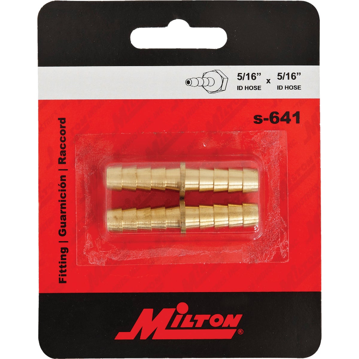 Milton 5/16 In. Brass Male Hose Splicer