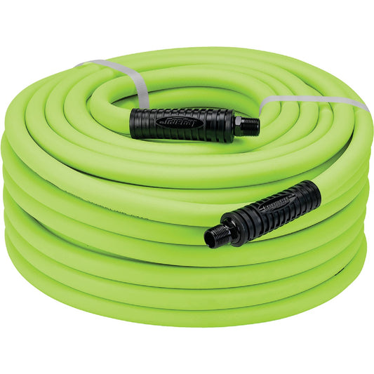 Flexzilla 1/2 In. x 50 Ft. Polymer-Blend Air Hose with 3/8 In. MNPT Fittings