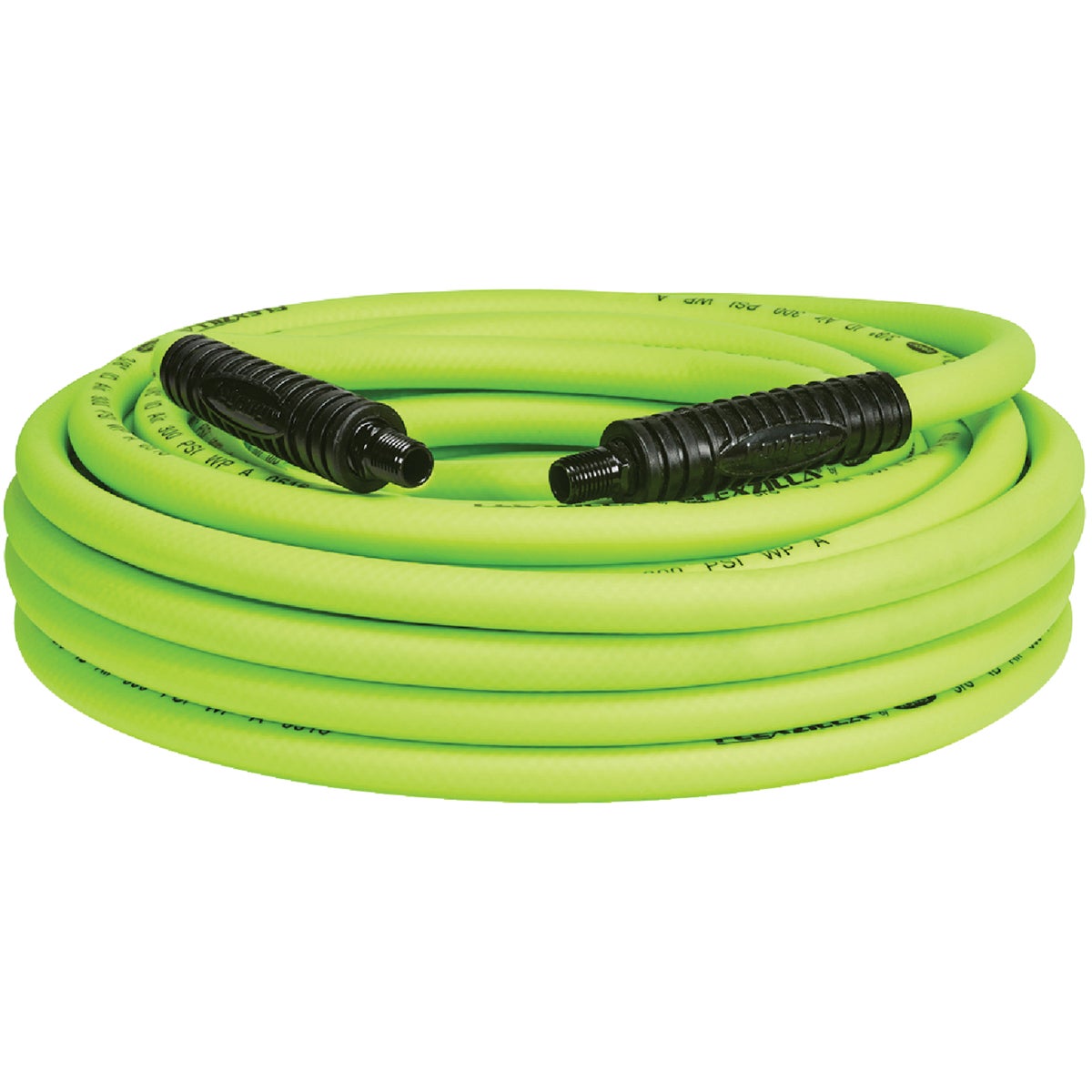 Flexzilla 3/8 In. x 50 Ft. Polymer-Blend Air Hose with 1/4 In. MNPT Fittings