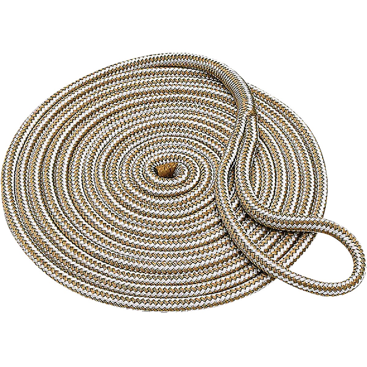 Seachoice 3/8 In. x 15 Ft. Gold Double Braid Nylon Dock Line