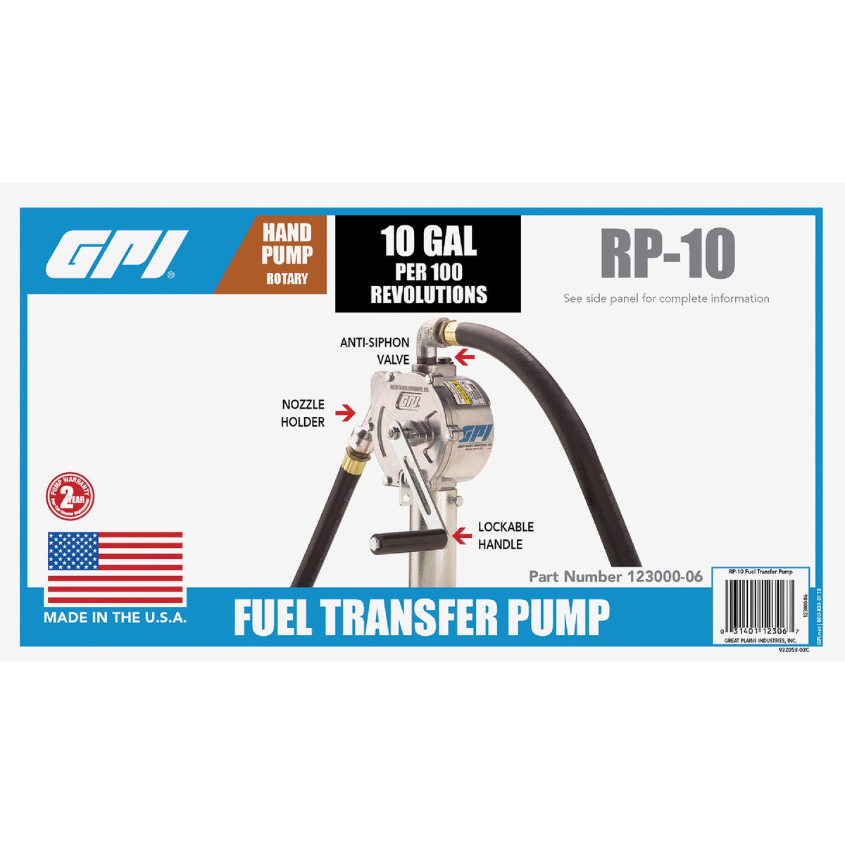 GPI Rotary Hand Pump