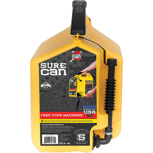 SureCan 5 Gal. Plastic Diesel Fuel Can, Yellow