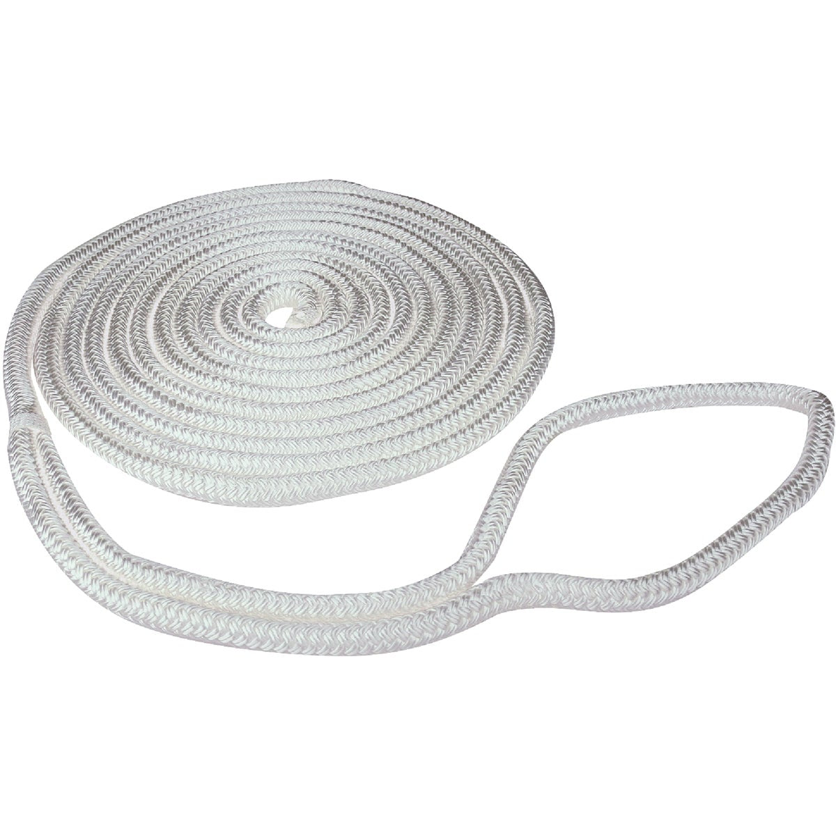 Seachoice 3/8 In. x 15 Ft. White Double Braid Nylon Dock Line