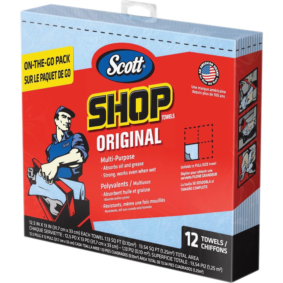 Scott 13 In. W x 12-1/2 In. L Disposable Original Shop Towel (12-Sheets)