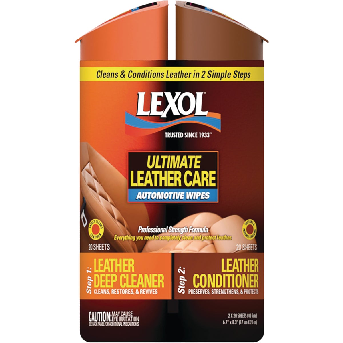 LEXOL Ultimate Clean & Condition Leather Care Wipes (40-Pack)